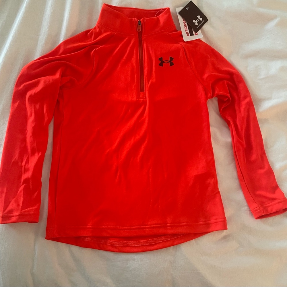 Boys Under Armour Tech Quarter-Zip pullover small NWT